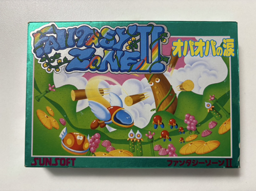 ファンタジーゾーンII オパオパの涙 ファミコン用ソフト 外箱 SUNSOFT製 横スクロールシューティング