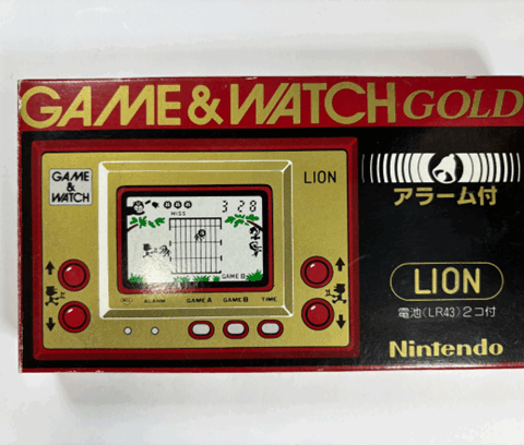 任天堂 ゲーム＆ウオッチ ゴールドシリーズ LION GL-52 外箱 アラーム機能付き