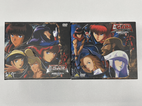 アニメ『重戦機エルガイム』のDVDメモリアルボックス全2巻セットのパッケージ