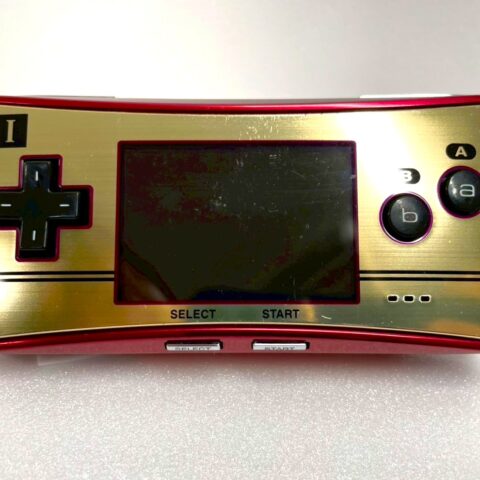 ゲームボーイミクロ ファミコンカラー 本体 正面 ゴールド×レッド 中野区新井で出張買取