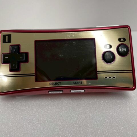 ゲームボーイミクロ ファミコンカラー 本体 正面 ゴールド×レッド 中野区新井で出張買取