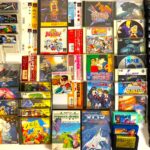 レトロゲーム、PCエンジンソフト、メガドライブ、スーパーファミコン、ゲームボーイなど大量のコレクションが並べられた画像