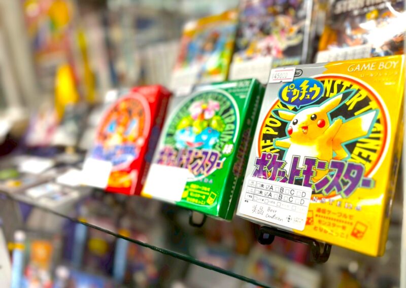 ゲームボーイ版ポケモン_高値安定_シリーズ人気_海外需要_店頭陳列例